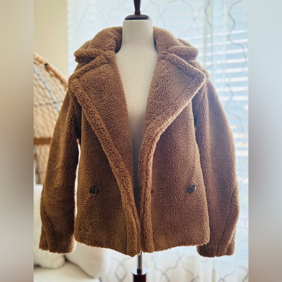 Gap Teddy Short Sherpa Moto Jacket - Picture 1 of 5